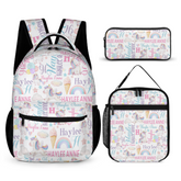 Rainbow Unicorn Name Custom Backpack